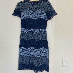 Aqua brand Blue tones lace dress, worn once